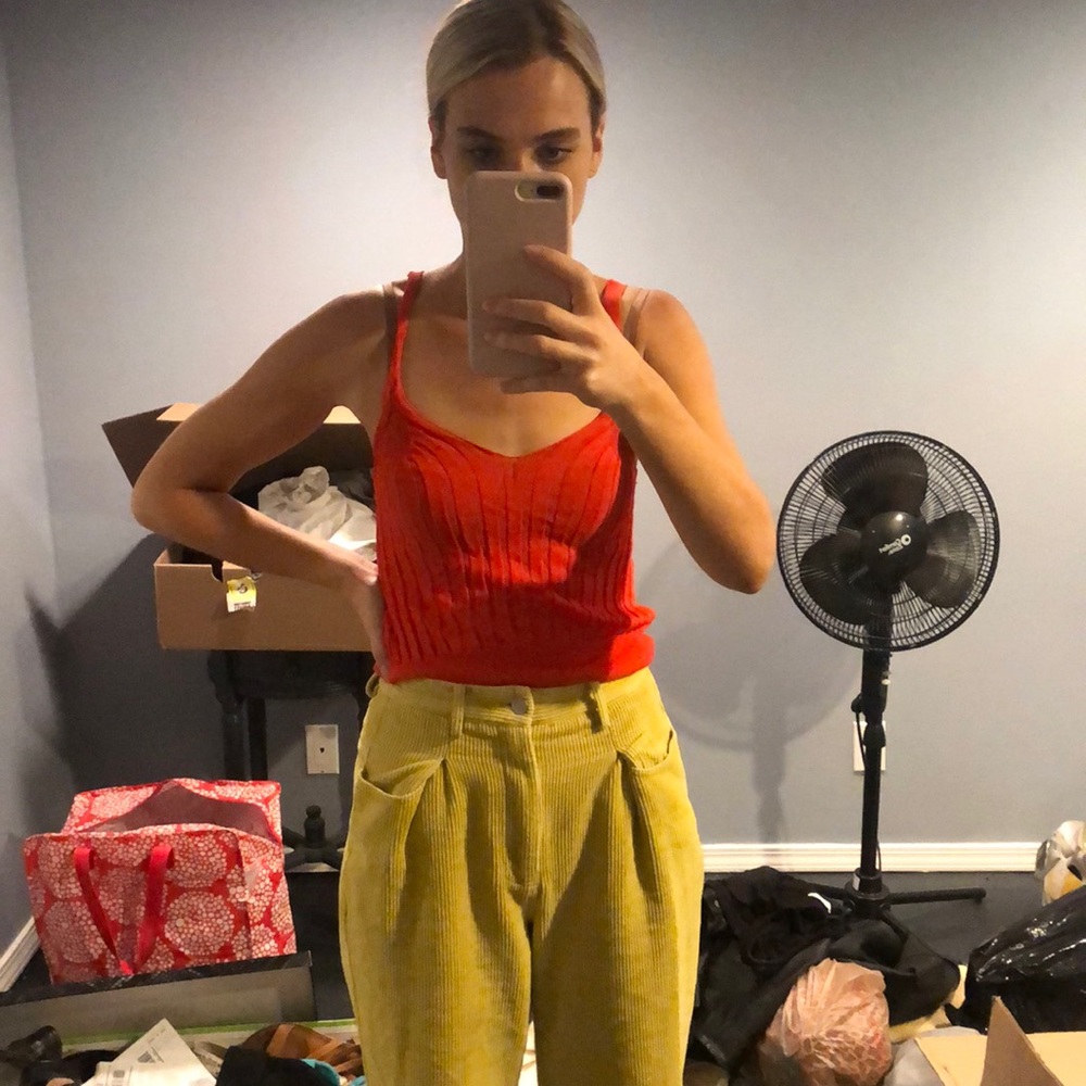 Red crop top